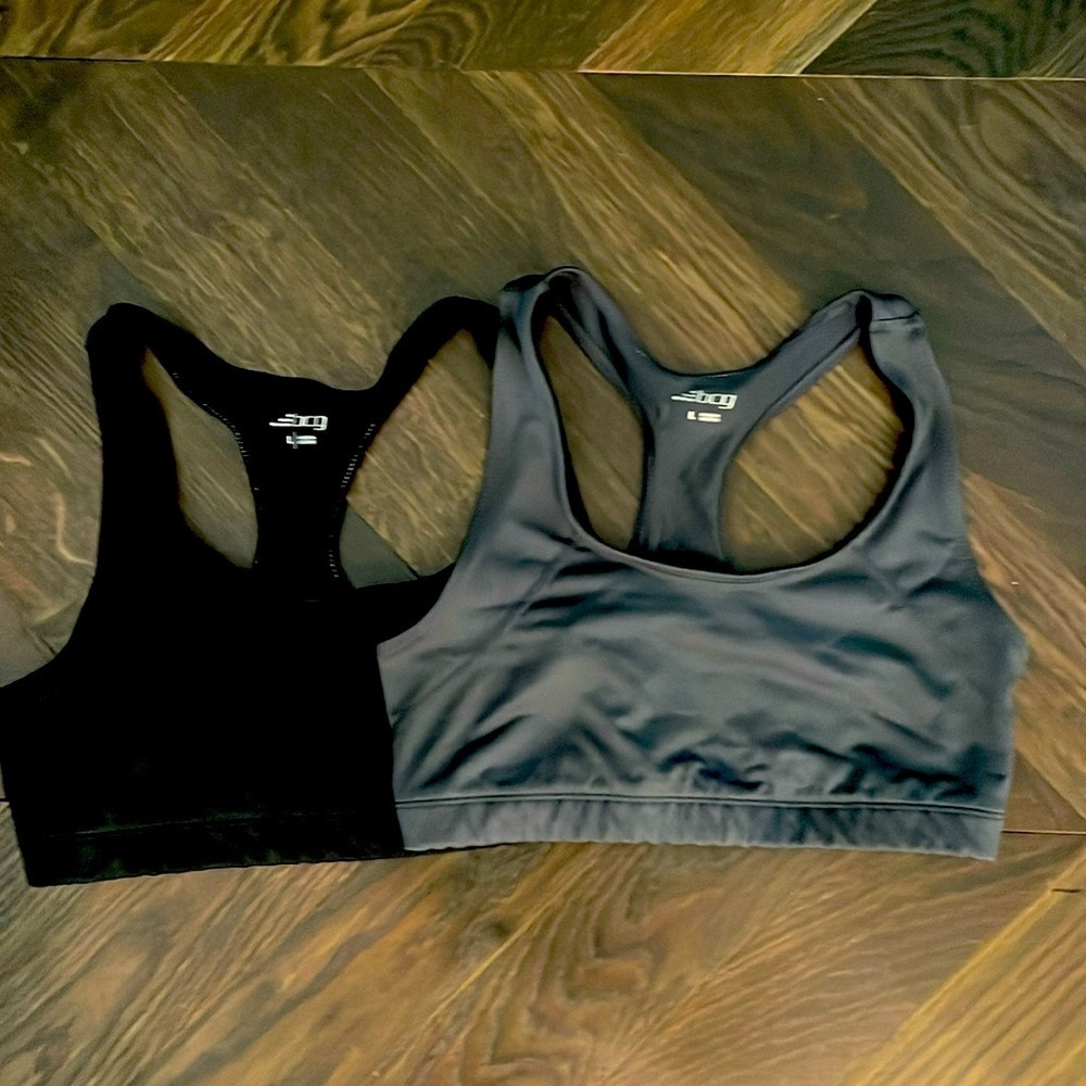 BCG Lot of 2 Sports Bras 1 Black & 1 Gray L